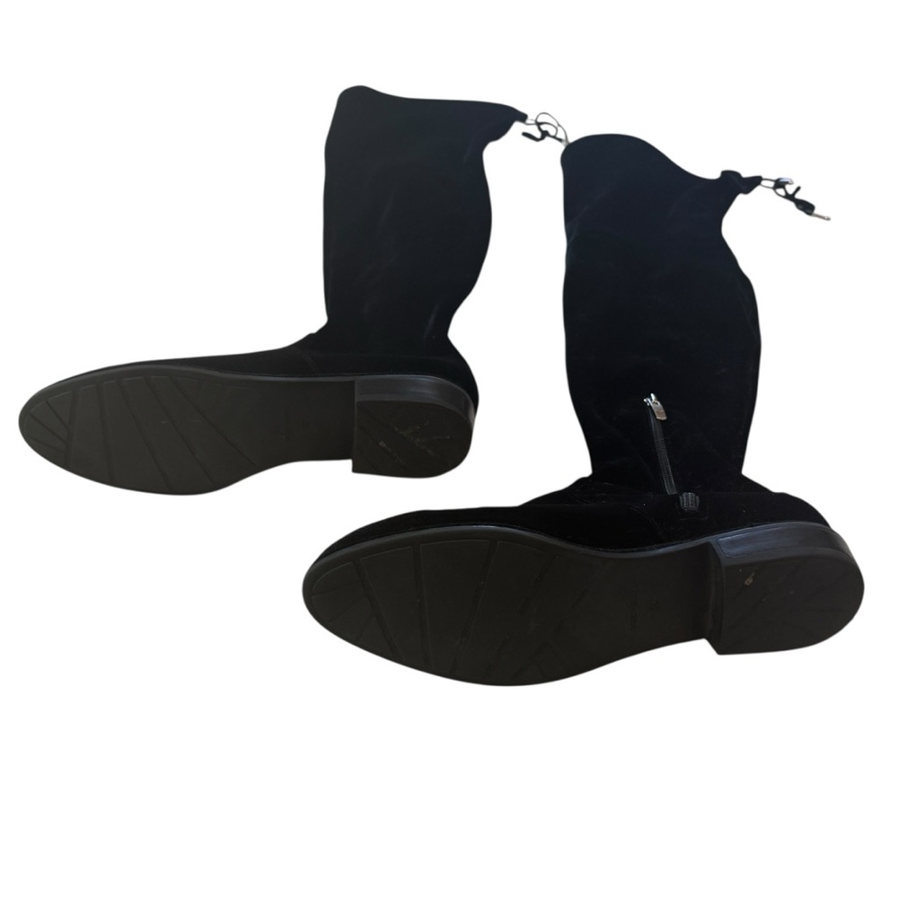 Marc Fisher Knee High Velvet Black Boots - Picture 3 of 7